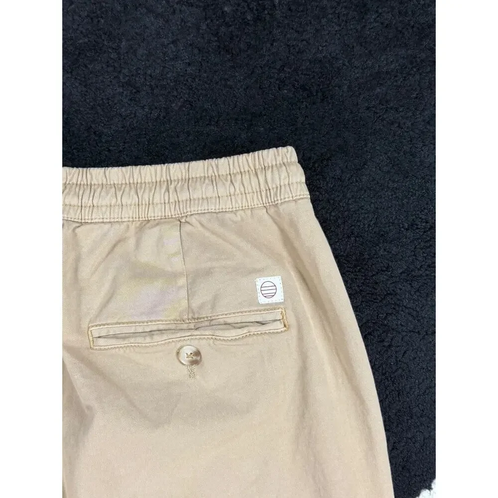 Marine Layer Pants Mens Large Brown Saturday Stretch Slim Elastic Waist Stretch